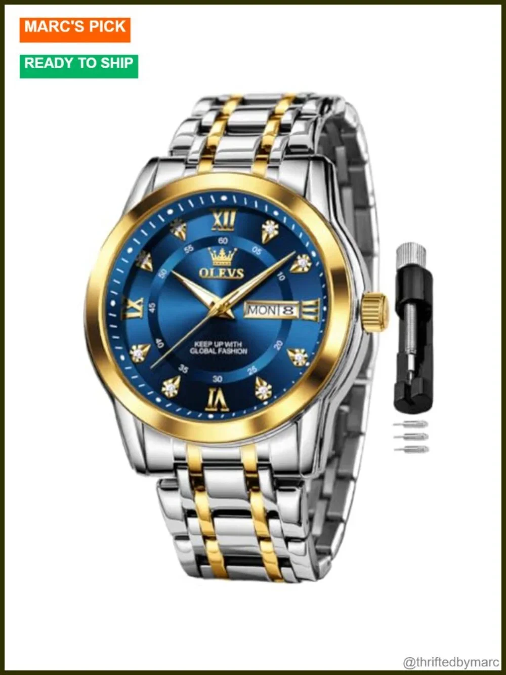Classic Business Dress Analog Quartz Stainless Steel Waterproof Luminous Date